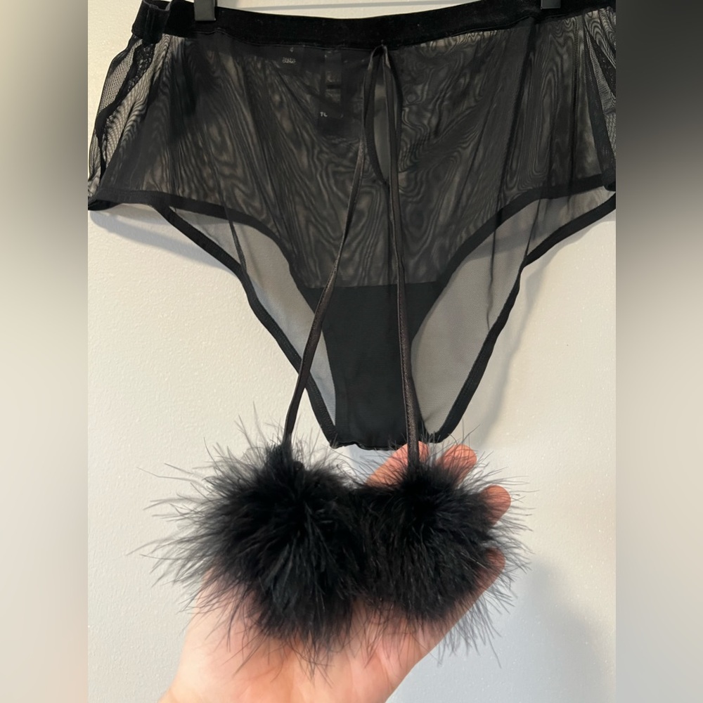 Torrid Marabou Cut Out Cheeky Panty - Picture 2 of 8